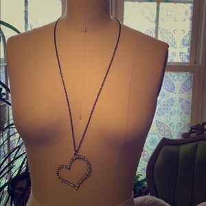 Rhinestone heart necklace